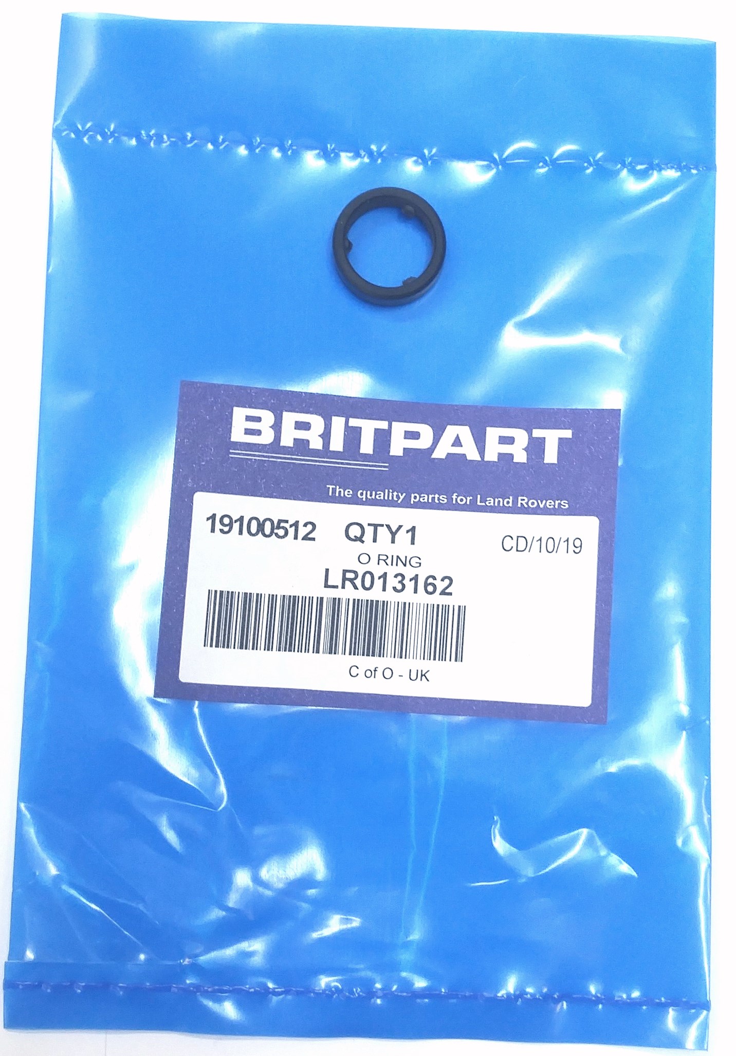Кольцо уплотнительное корпуса маслянного фильтра (9,5мм) 3.0TD (LR013162||BRITPART)